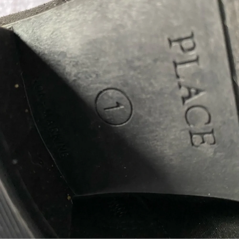 Place Shoes Boots Girls‎ Size 1 Black Side Zip